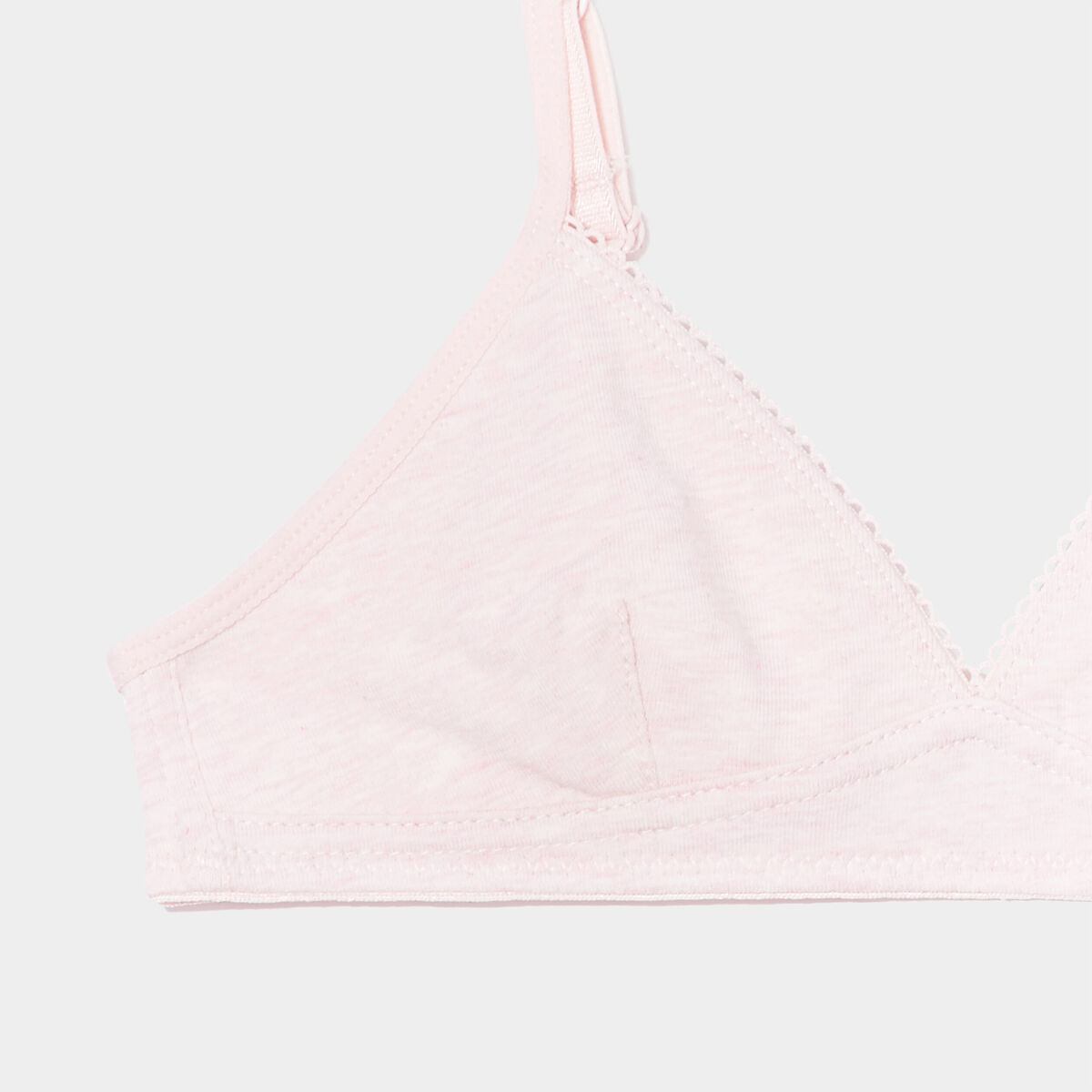 Lot de 2 soutiens-gorge triangle coton rose clair fille