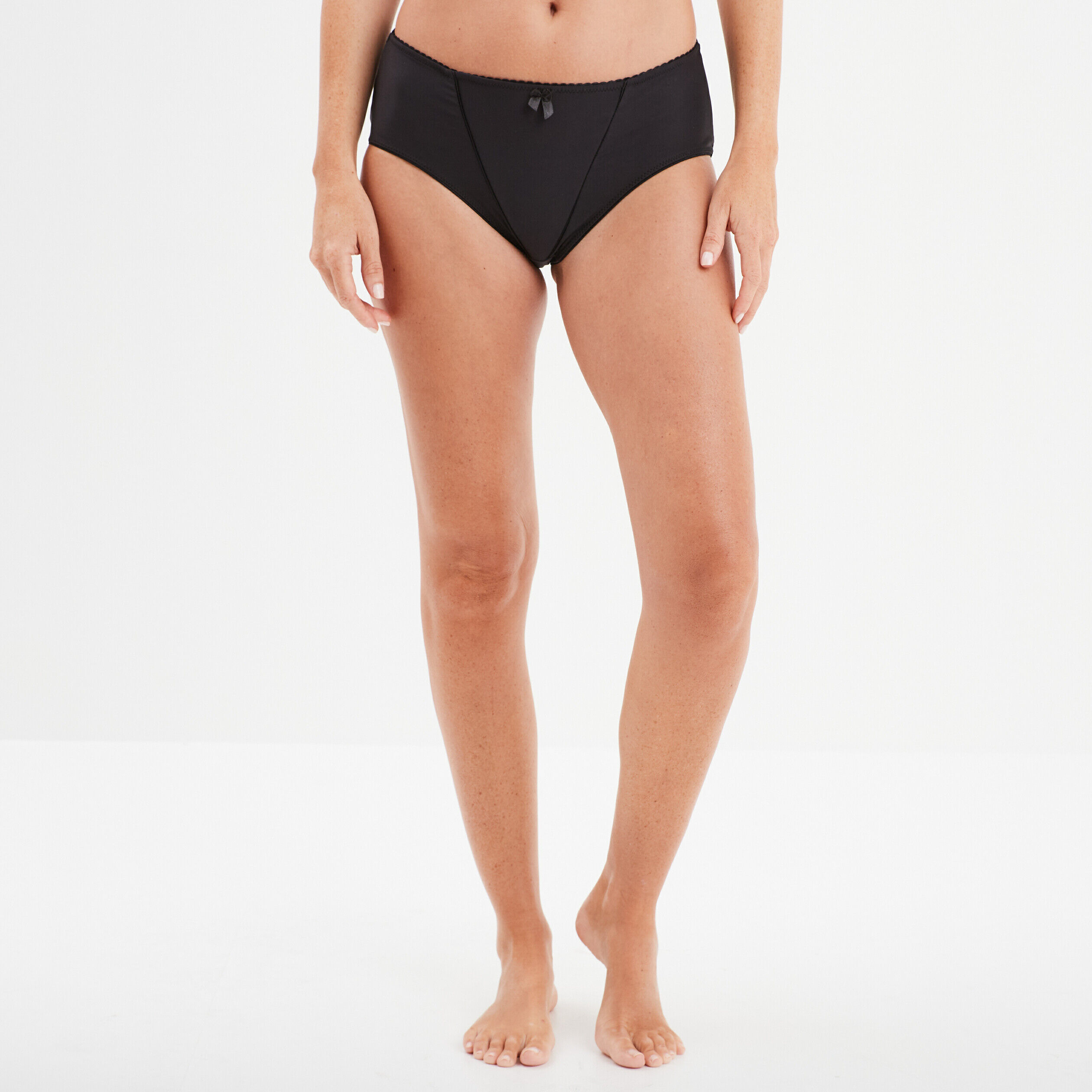 Culotte effet gainant microfibre noir femme LH