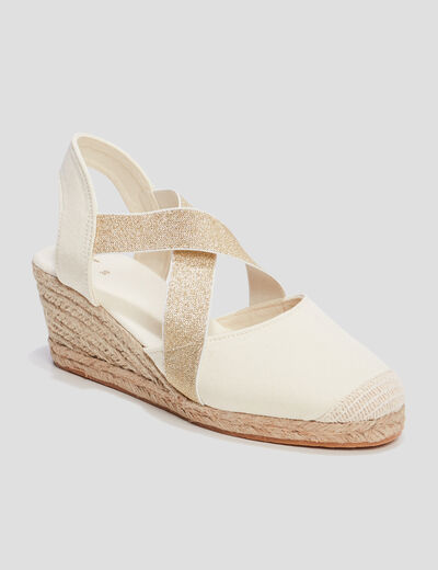 Sandales espadrilles compensées sable femme