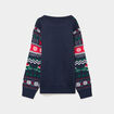 Pull de No&euml;l col rond bleu marine gar&ccedil;on