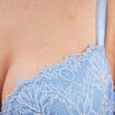 Soutien-gorge emboîtant paddé dentelle bleu clair femme