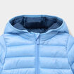 Doudoune zipp&eacute;e &agrave; capuche imperm&eacute;able bleu pastel b&eacute;b&eacute; gar&ccedil;on
