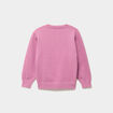 Pull mailles duveteuses manches longues rose poudr&eacute;e fille