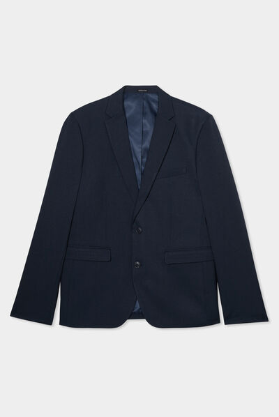 Veste de costume droite bleu marine homme