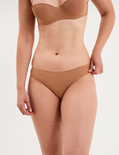 Culotte microfibre sans coutures vieux rose femme