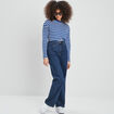 Jeans palazzo taille haute denim stone femme