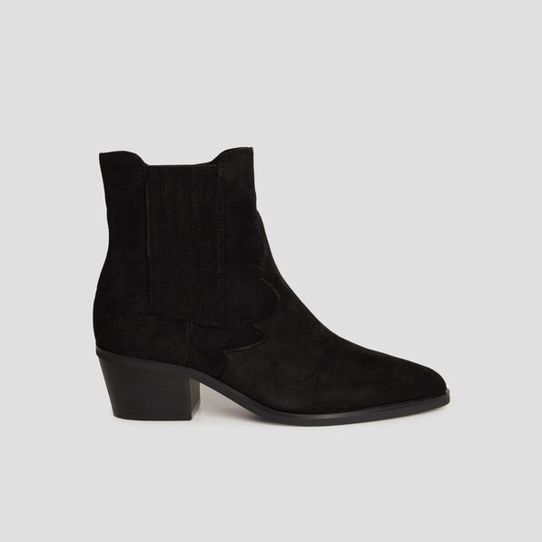 Bottines santiags à talons noir femme