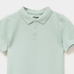 Polo manches courtes à détail brodé vert pastel garçon