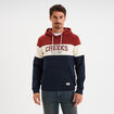 Sweat hoodie manches longues à capuche rouge foncé homme