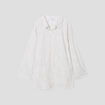 Chemise manches retroussables longues ecru femme grande taille