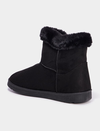 Bottines fourrées noir femme