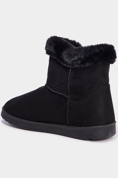 Bottines fourr&eacute;es noir femme