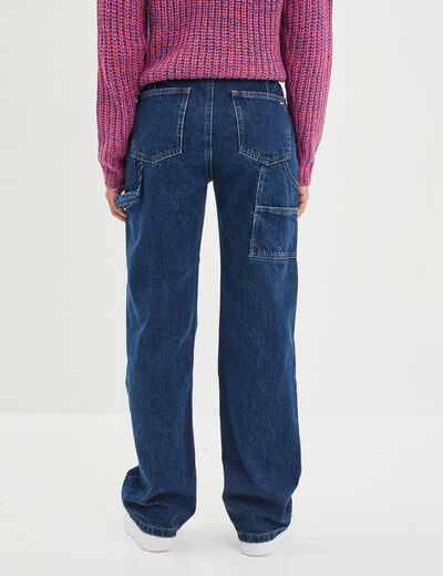 Jeans cargo Creeks denim stone femme