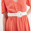 Ceinture croco blanc femme