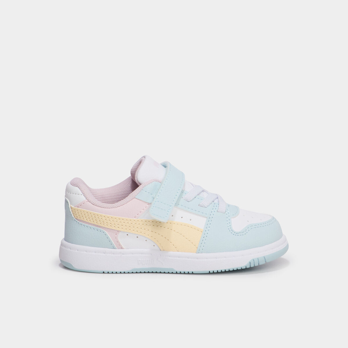 Baskets &agrave; scratchs Puma Rebound Slam bleu pastel fille