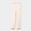 Pantalon jogging large taille &eacute;lastiqu&eacute;e beige femme