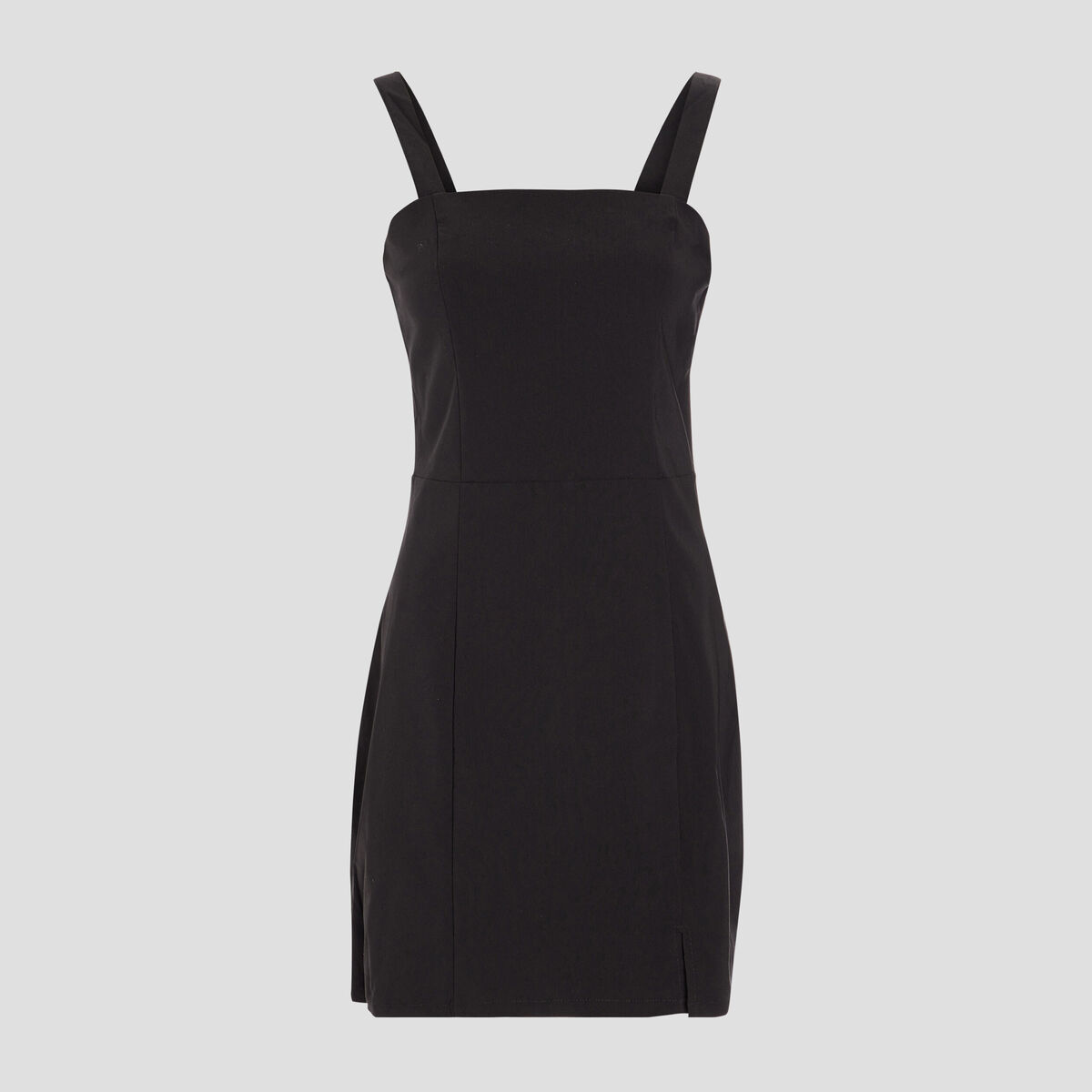 Robe ajustée bretelles larges noir femme