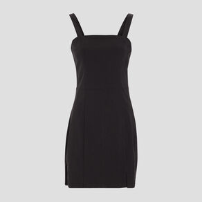 Robe ajustée bretelles larges noir femme
