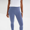 Legging 7/8ème taille élastiquée bleu gris femme