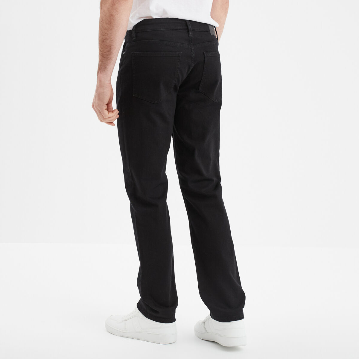 Jeans regular 5 poches denim noir homme