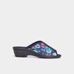 Chaussons mules compensés multicolore femme