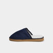 Chaussons mules doublure effet polaire bleu marine homme