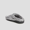 Chaussons bout rond fourrés gris homme