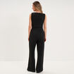 Combinaison pantalon sans manches noir femme