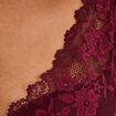 Soutien-gorge foulard avec dentelle prune femme