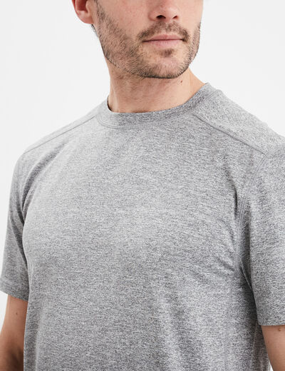 T-shirt technique outdoor léger Trappeur gris clair homme