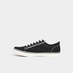Tennis basses en toile &agrave; lacets noir homme