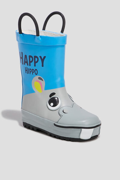 Bottes de pluie bleu bébé garçon