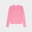 Pull en maille textur&eacute;e col rond rose homme