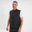 Gilet sans manches col montant gris fonc&eacute; homme
