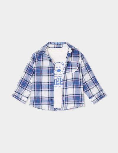 Ensemble 2 pièces coton Creeks bleu marine bébé garçon