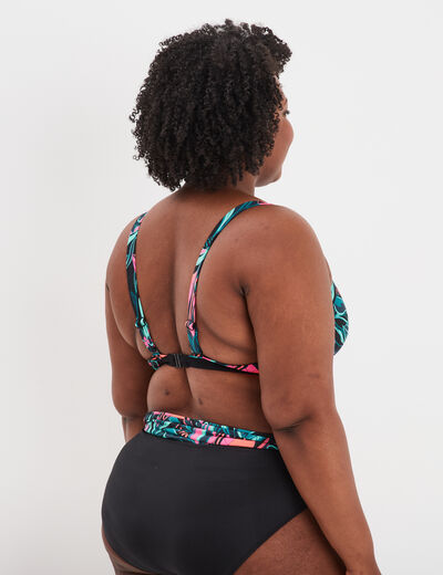 Haut de maillot de bain triangle noir femme grande taille