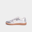 Tennis basses &agrave; lacets gris argent femme