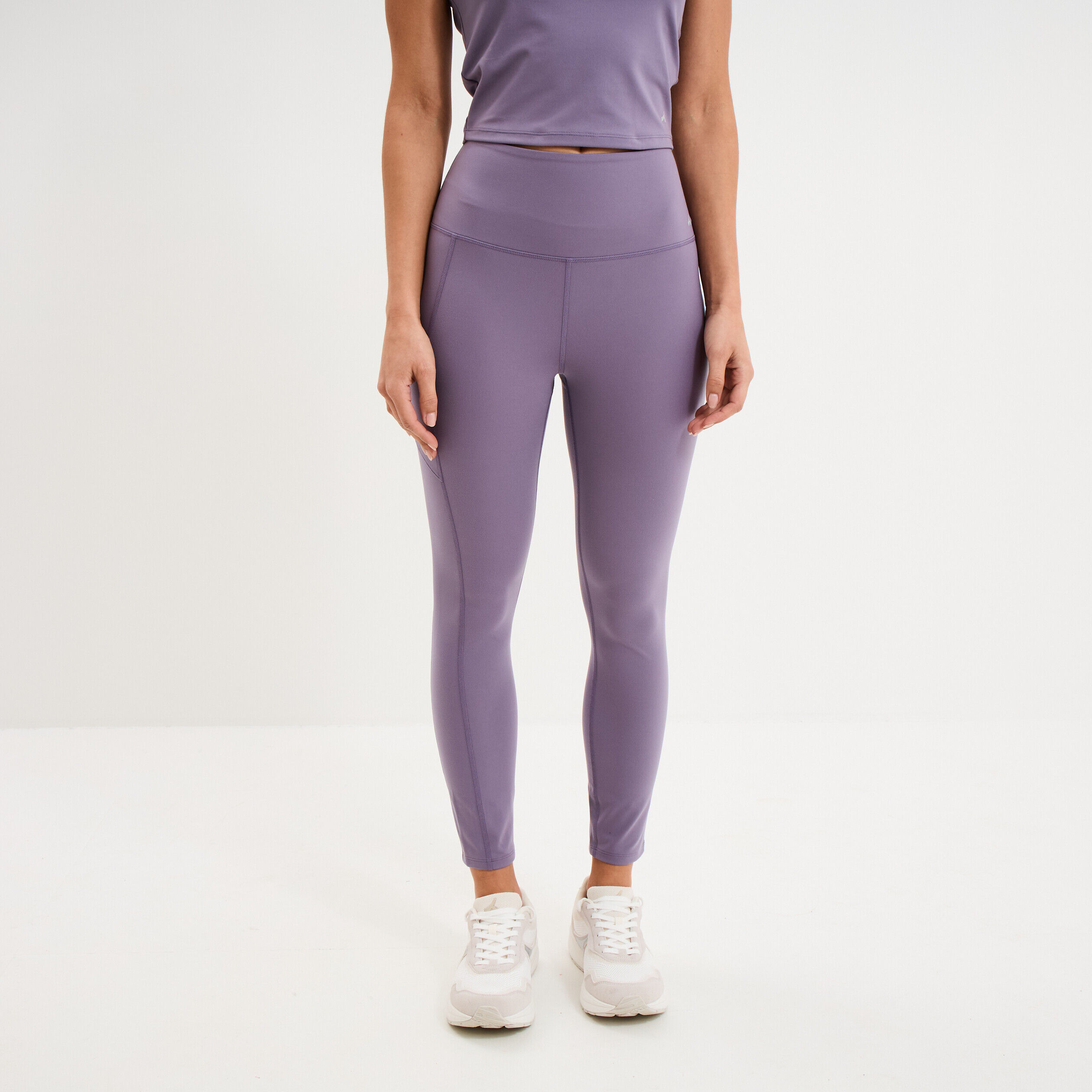 Legging de sport taille haute violet femme