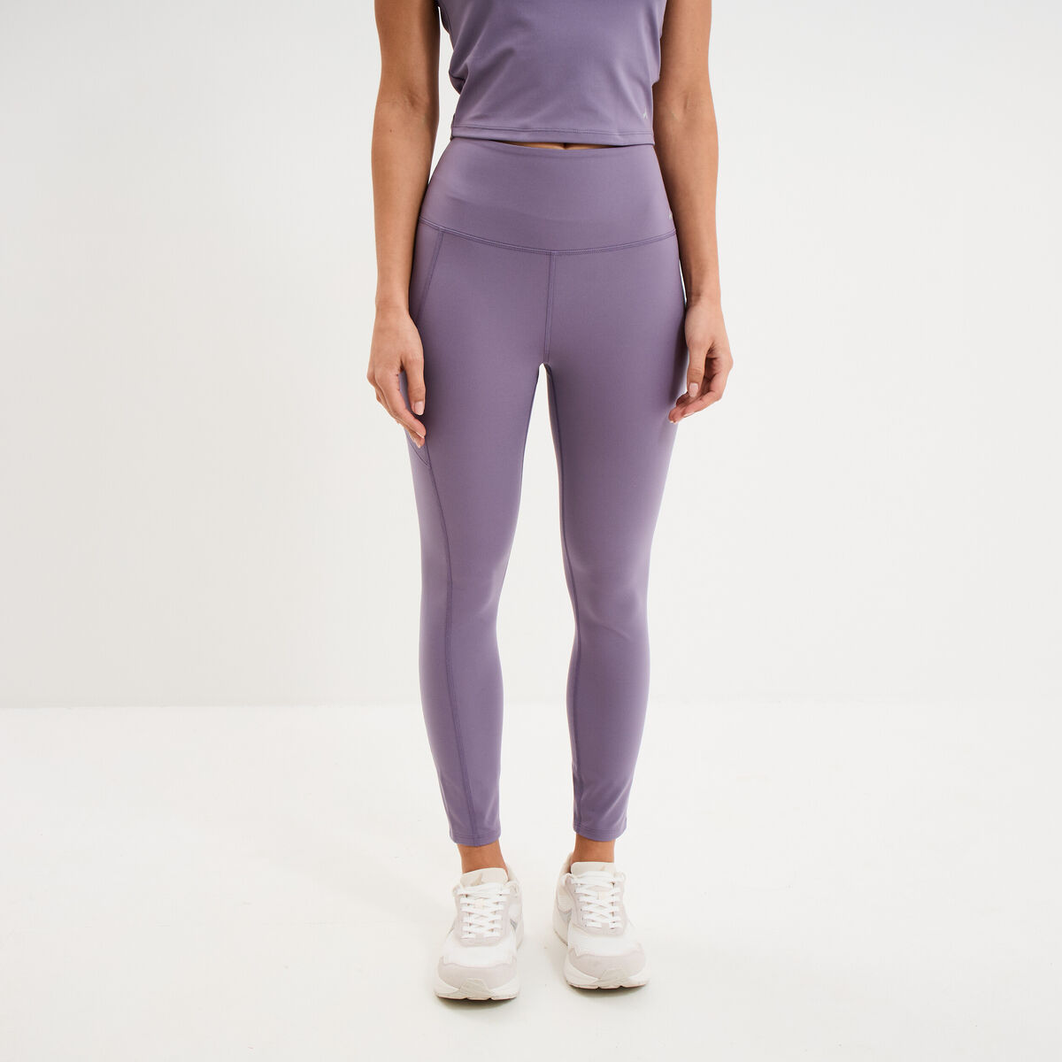 Legging de sport taille haute violet femme