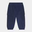 Pantalon battle taille élastiquée coton bleu marine bébé garçon