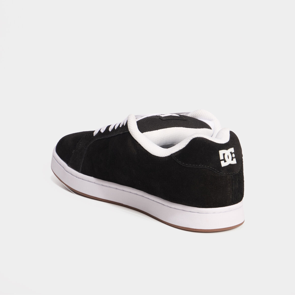 Tennis basses en cuir &agrave; lacets noir homme