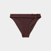 Bas de maillot de bain anneau marron femme