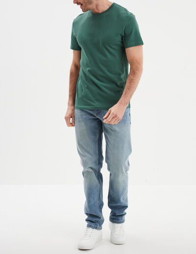 T-shirt en coton manches courtes vert menthe homme
