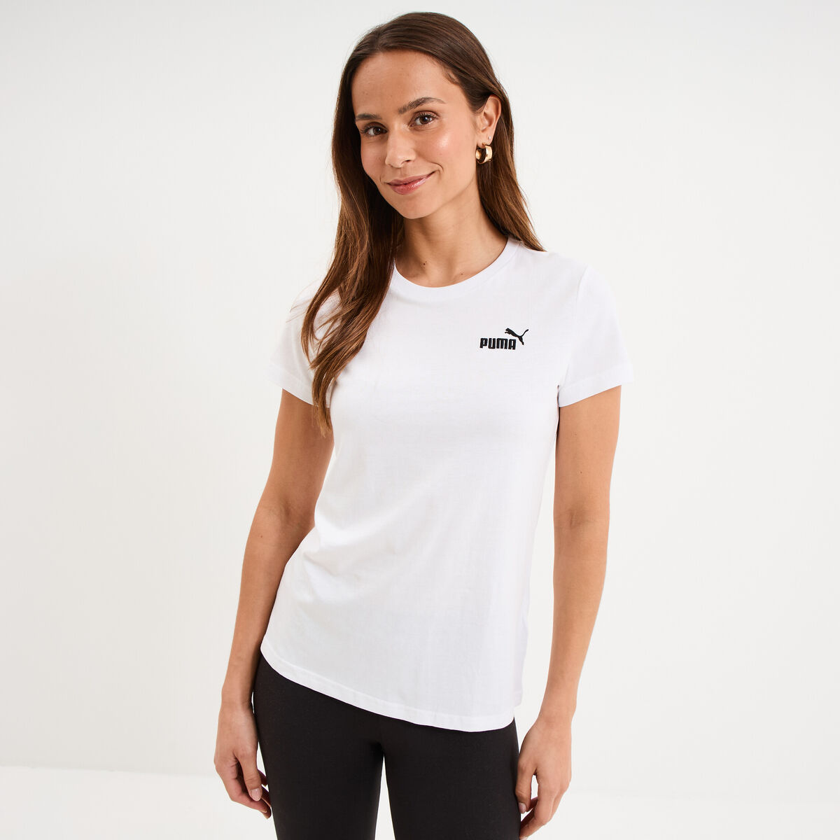 T-shirt manches courtes coton Puma blanc femme