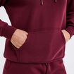 Sweat hoodie molleton &agrave; capuche bordeaux femme