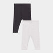 Lot 2 leggings noir bébé fille