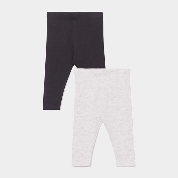 Lot 2 leggings noir bébé fille