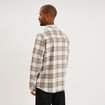 Chemise manches longues coton beige homme