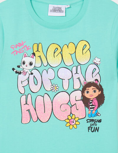 T-shirt coton Gabby et la Maison magique vert fille