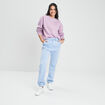 Pantalon jogging droit molleton bleu pastel femme